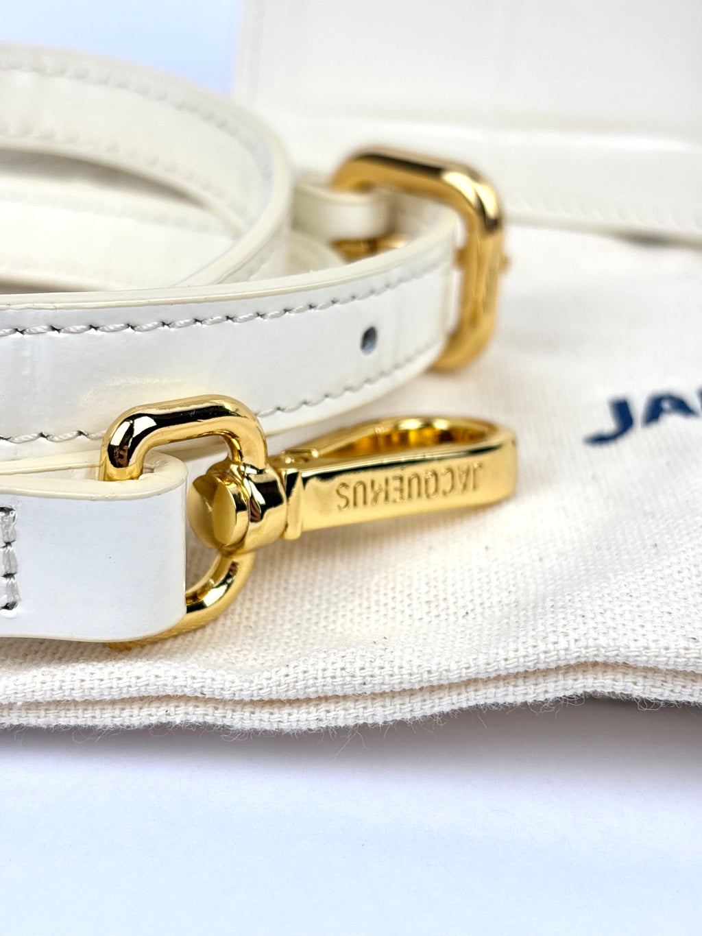 Jacquemus Le Grand Bambino White Ivory Crocodile