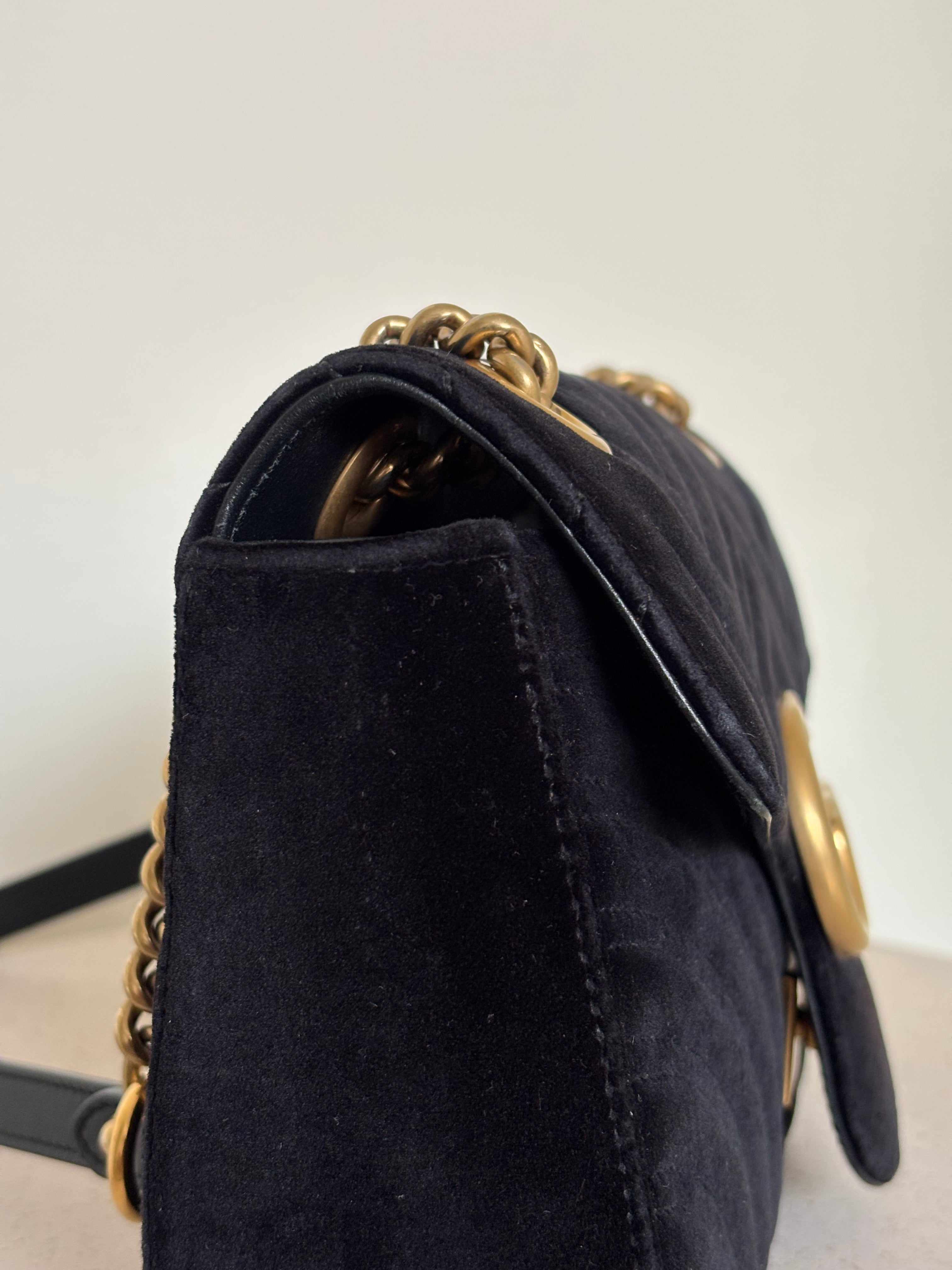 Gucci Velvet GG Marmont Bag