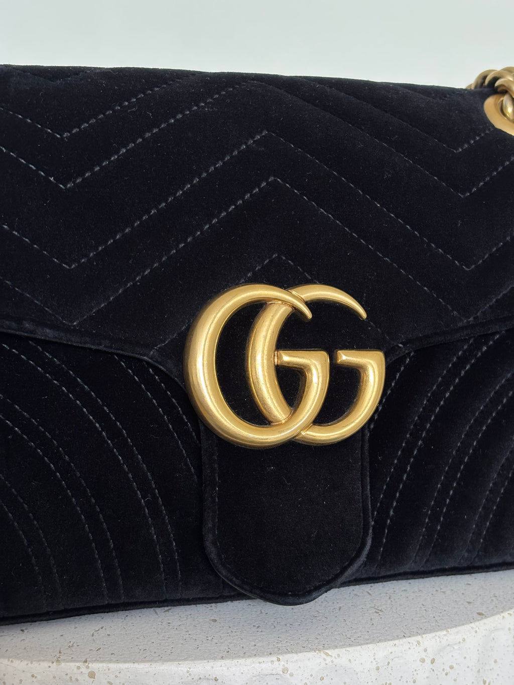Gucci Velvet GG Marmont Bag