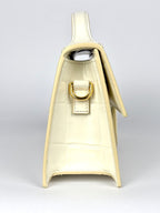 Jacquemus Le Grand Bambino White Ivory Crocodile