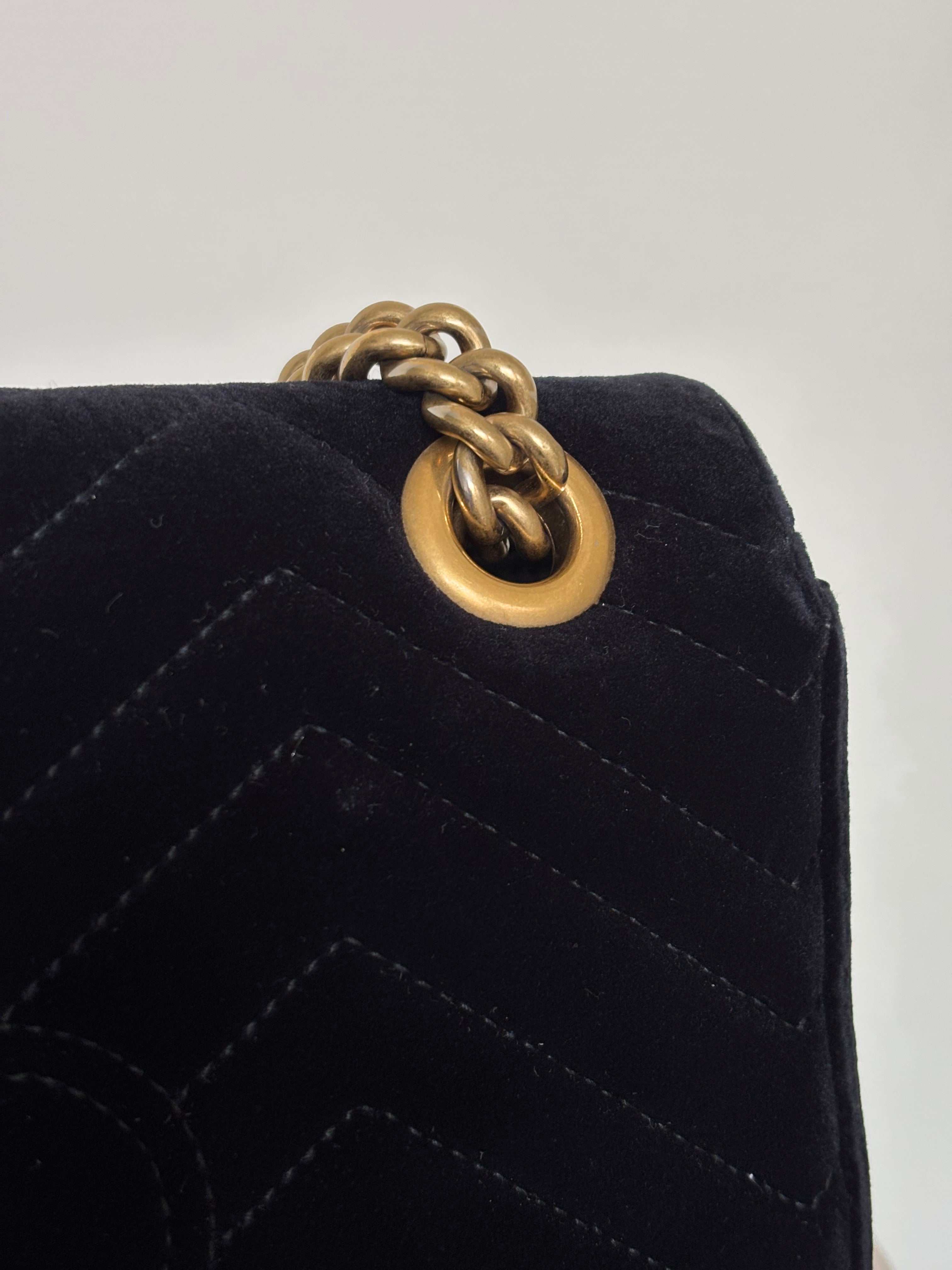 Gucci Velvet GG Marmont Bag