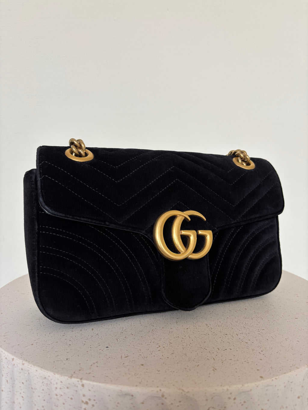 Gucci Velvet GG Marmont Bag