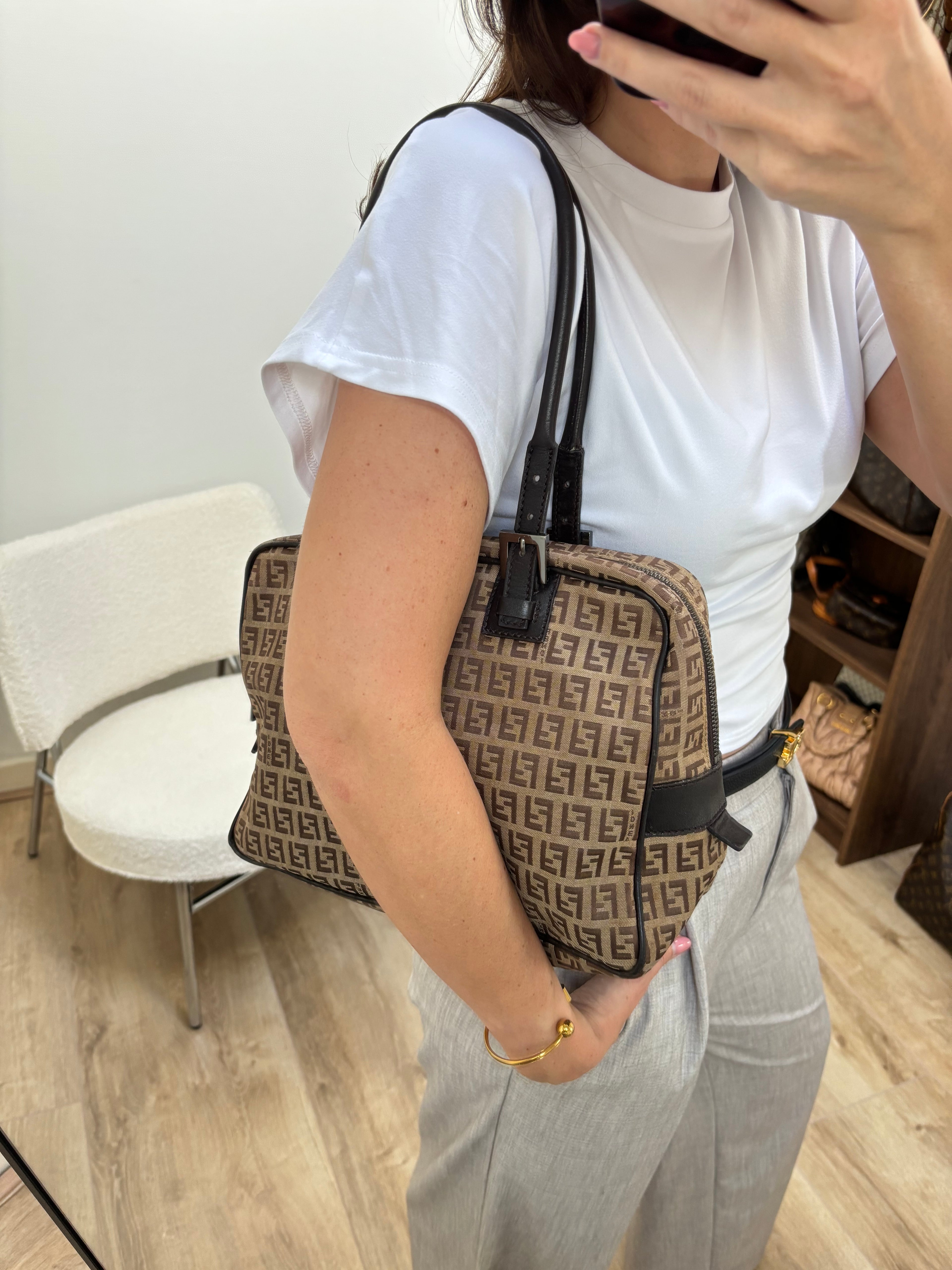Fendi Zucchino Canvas Schoudertas