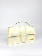 Jacquemus Le Grand Bambino White Ivory Crocodile