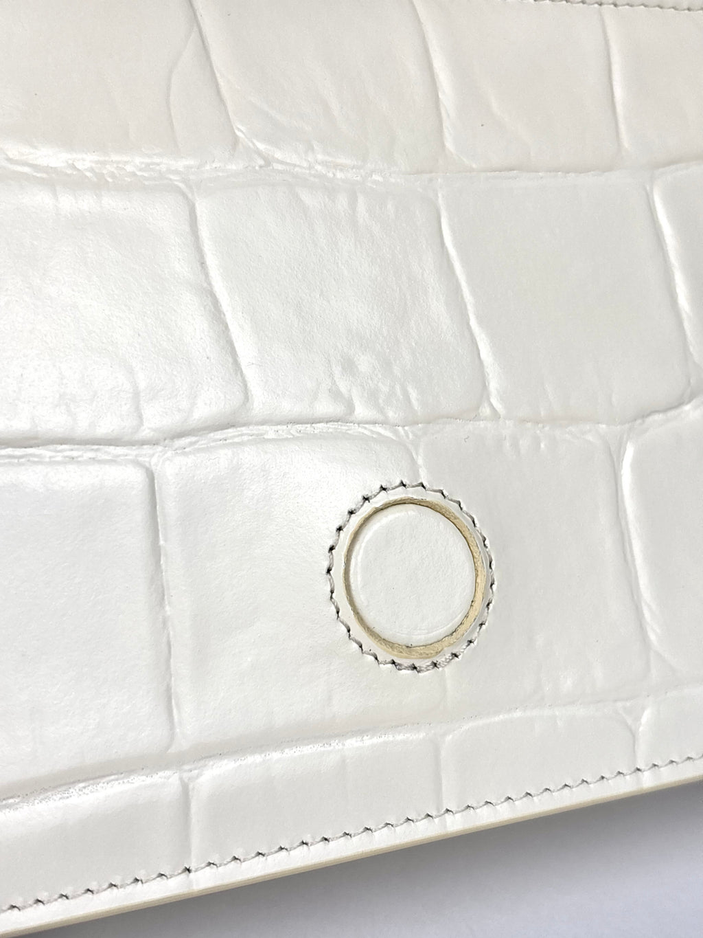 Jacquemus Le Grand Bambino White Ivory Crocodile