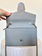 Gucci Marmont Wallet on Chain Grey