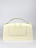 Jacquemus Le Grand Bambino White Ivory Crocodile