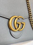 Gucci Marmont Wallet on Chain Grey