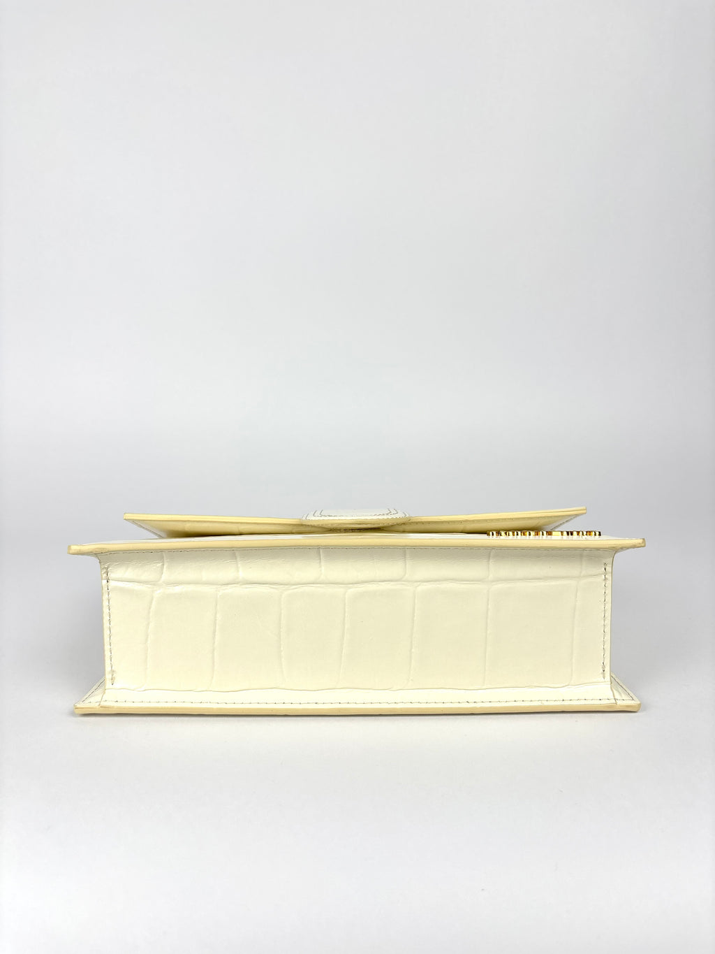 Jacquemus Le Grand Bambino White Ivory Crocodile