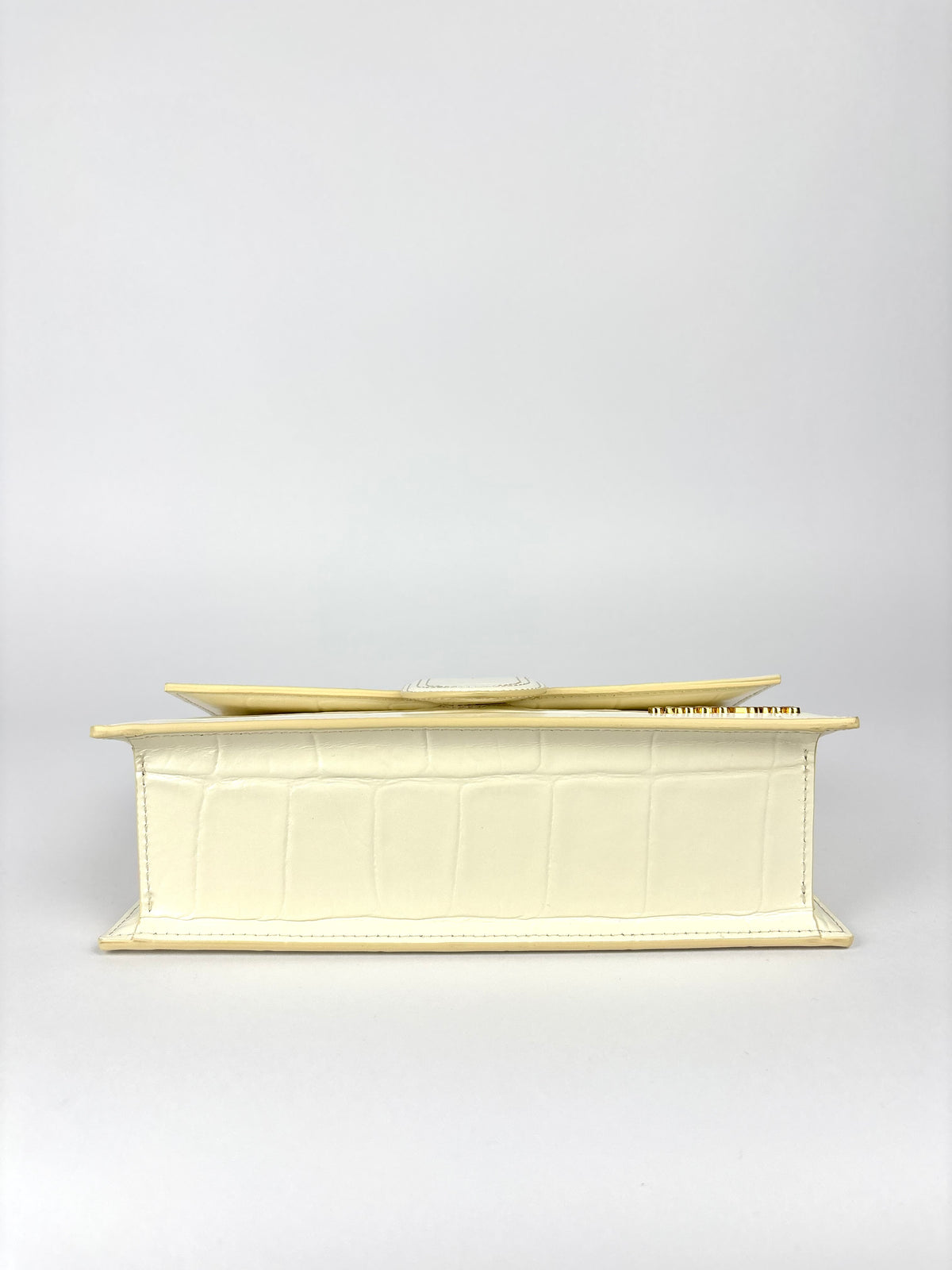Jacquemus Le Grand Bambino White Ivory Crocodile