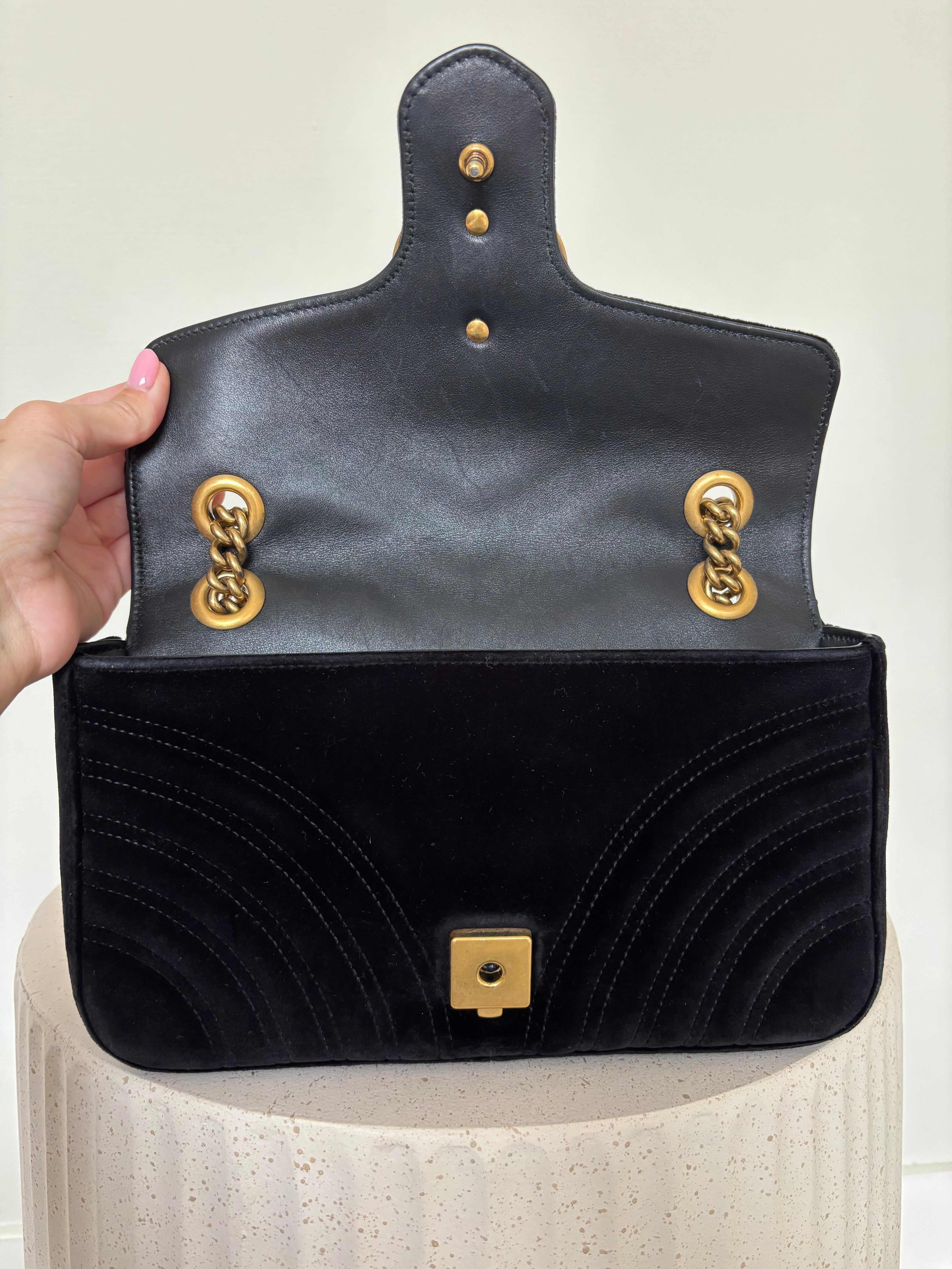 Gucci Velvet GG Marmont Bag