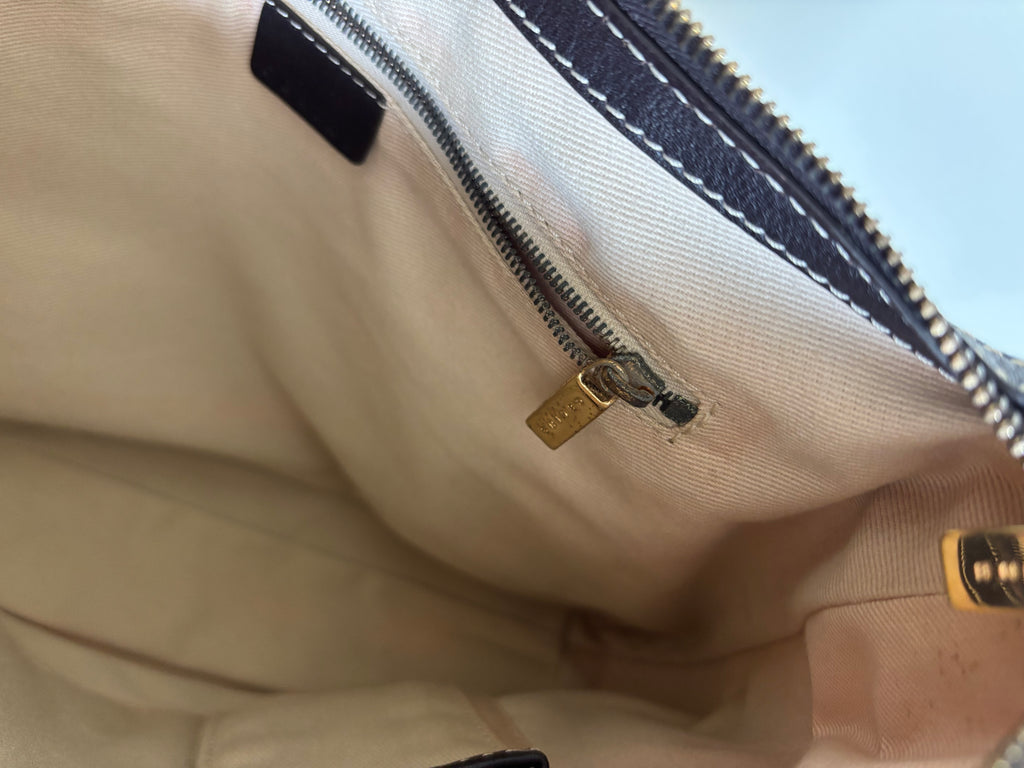 Celine Macadam Canvas & PVC Leather Shoulder Bag