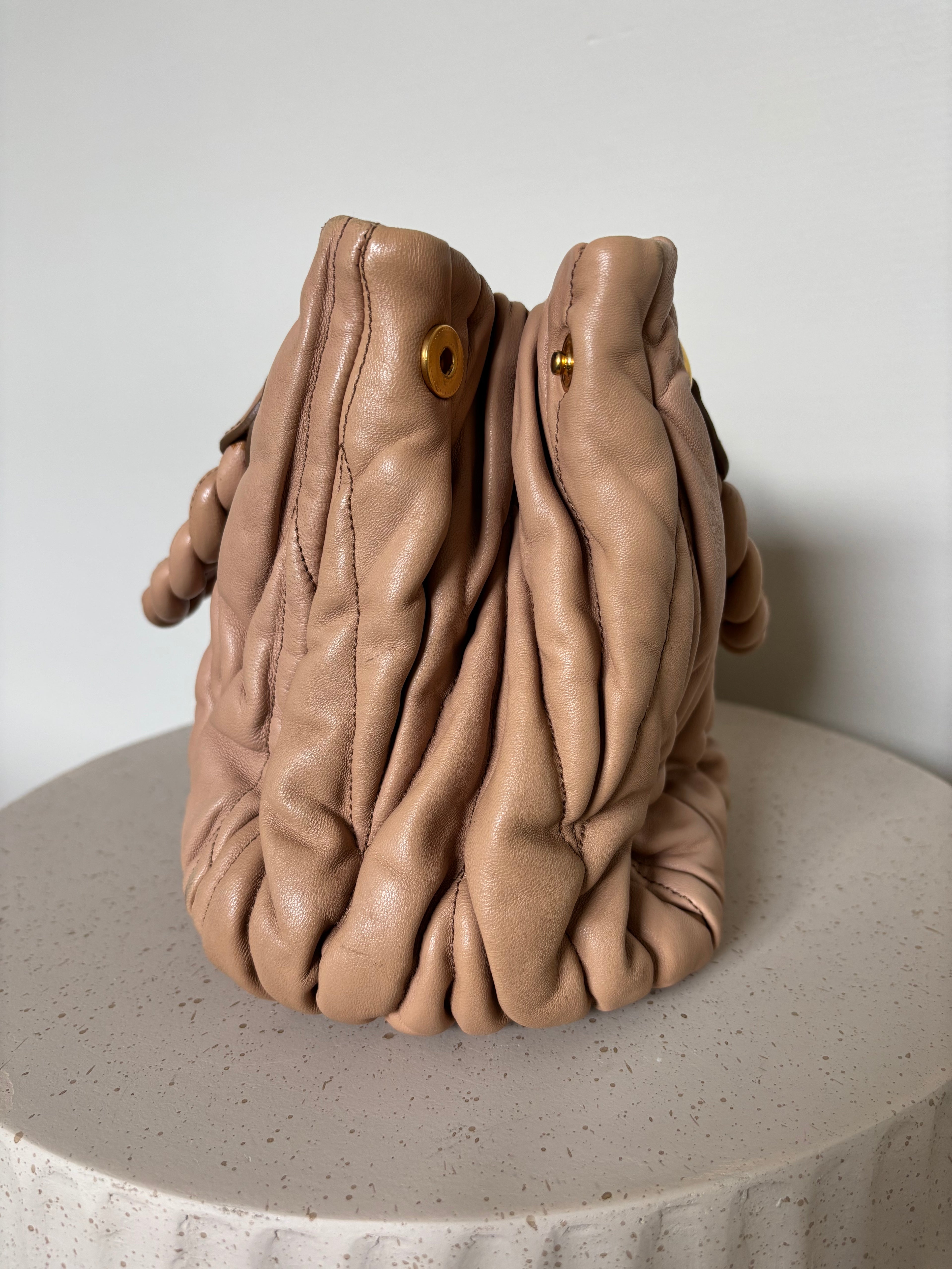 Miu Miu Matelassé Nappa Leather Handbag