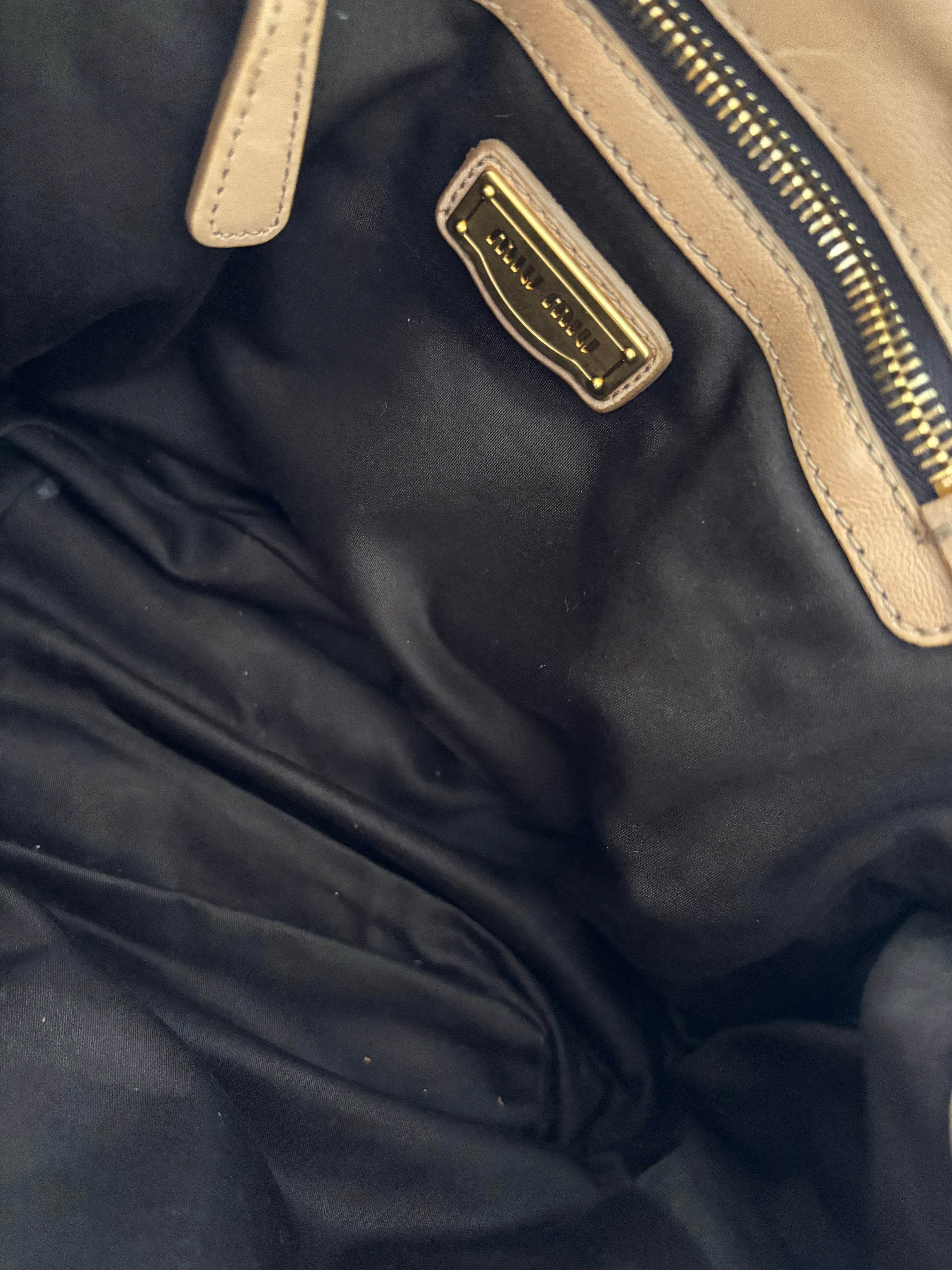 Miu Miu Matelassé Nappa Leather Handbag