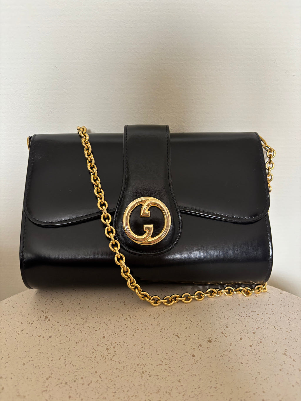Gucci Black Leather Shoulder Bag