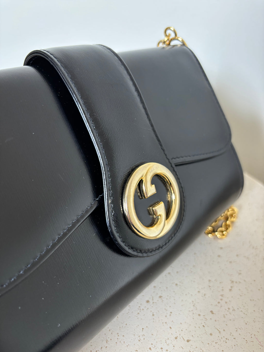 Gucci Black Leather Shoulder Bag
