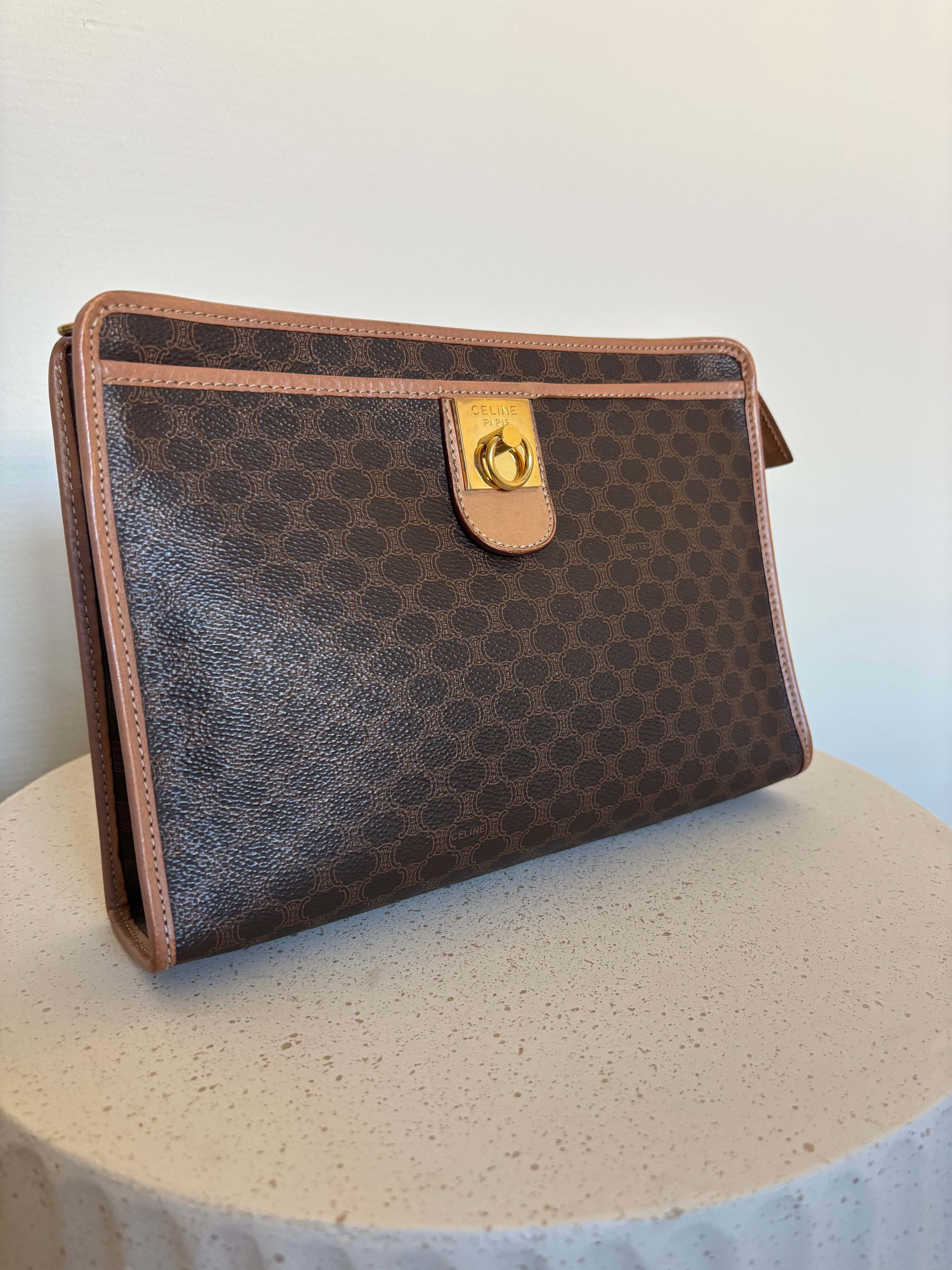 Celine Macadam Canvas Clutch – Laveau Luxury