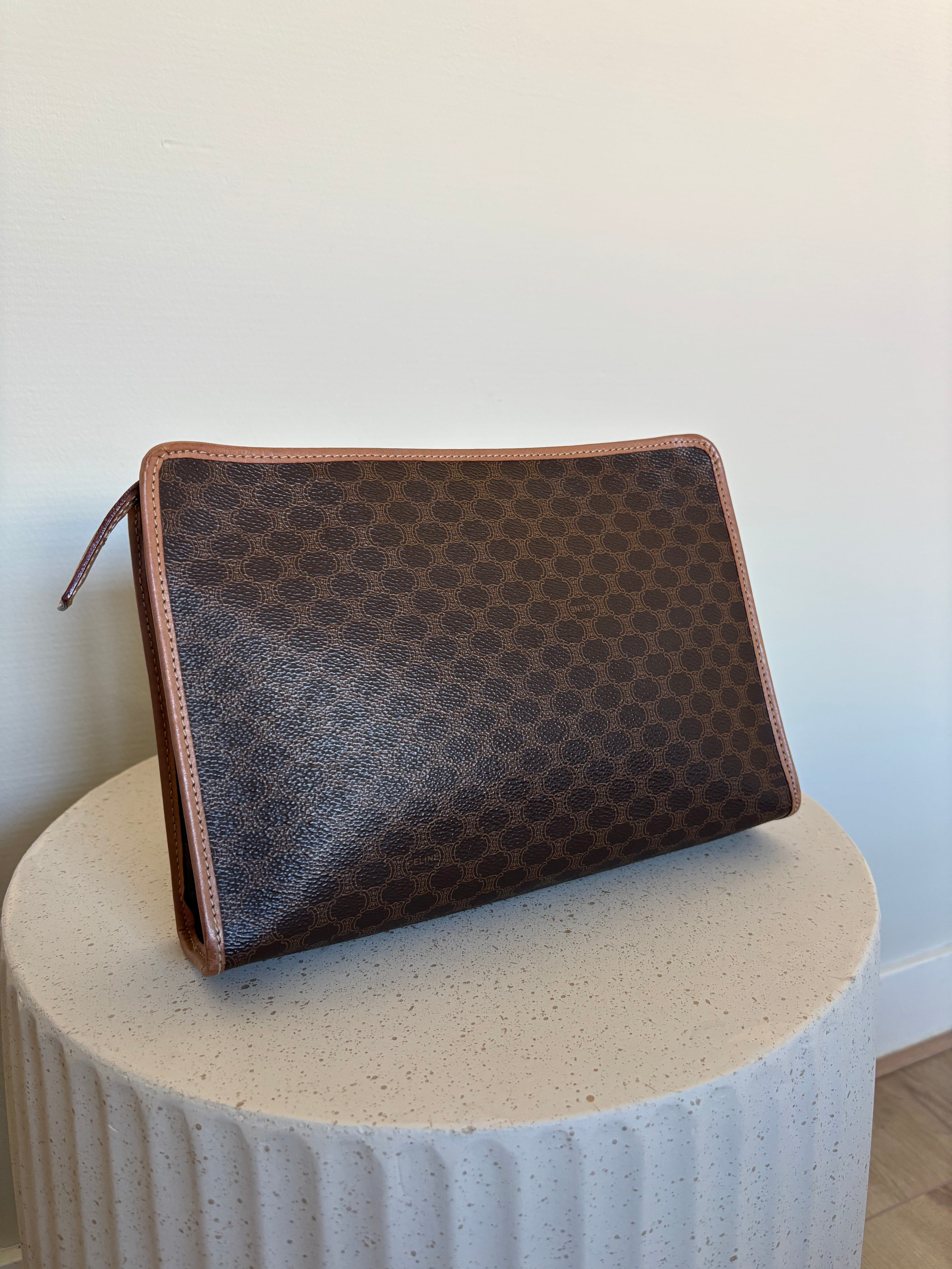 Celine Macadam Canvas Clutch