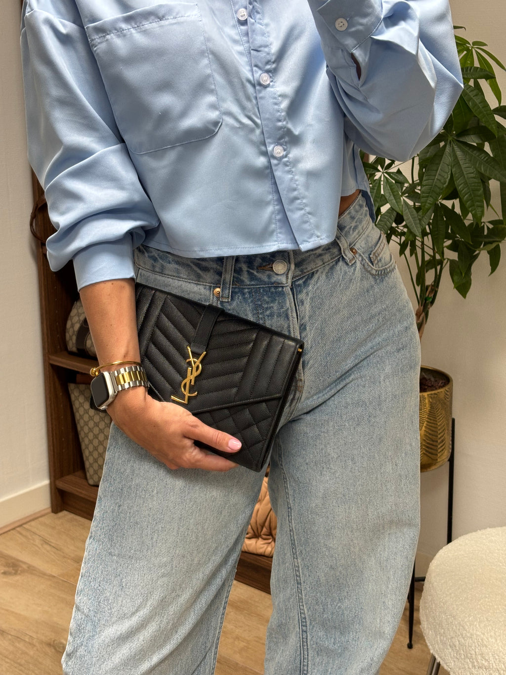 Saint Laurent Envelope Flap Clutch
