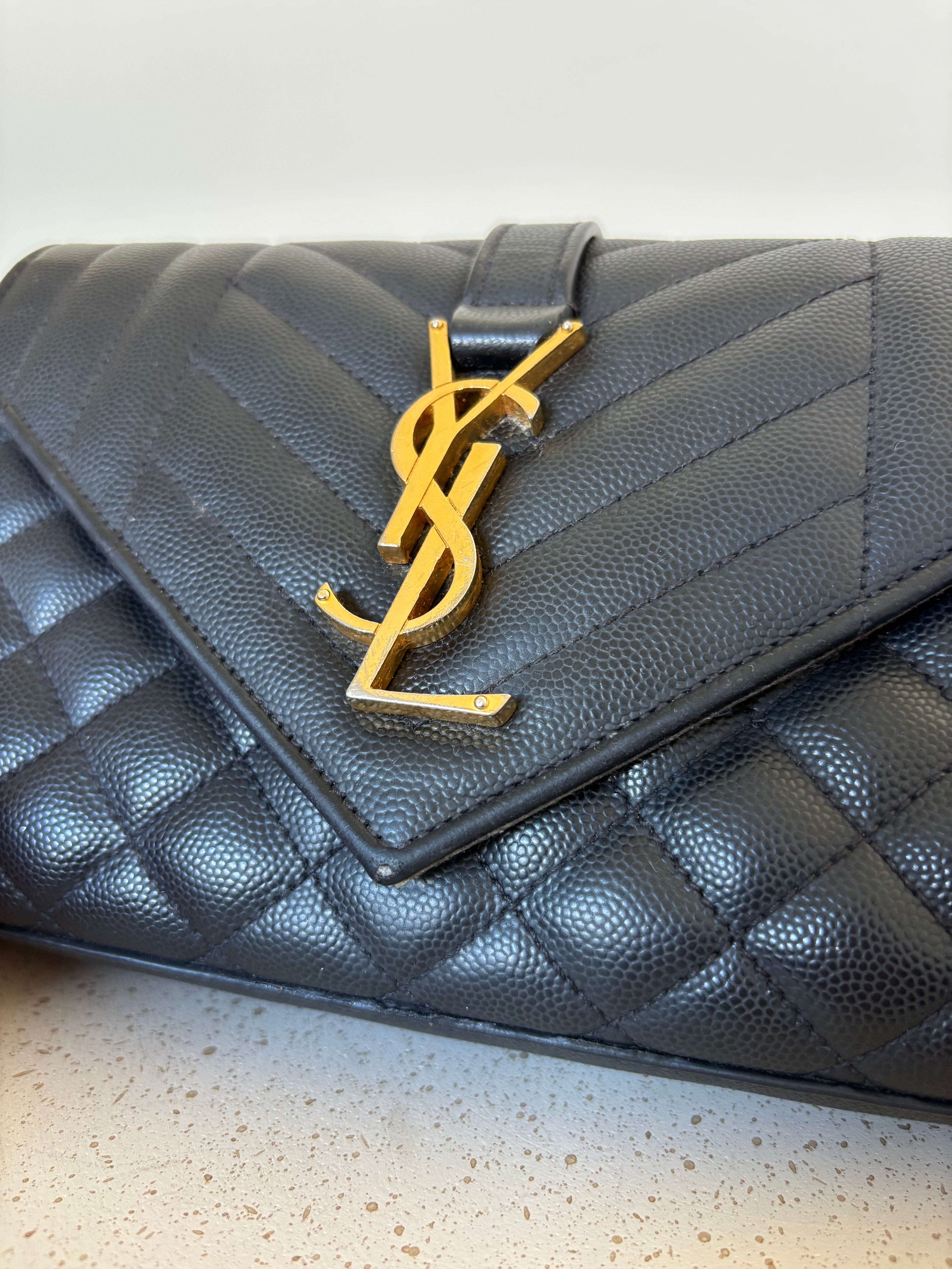 Saint Laurent Quilted Envelope Bag Small