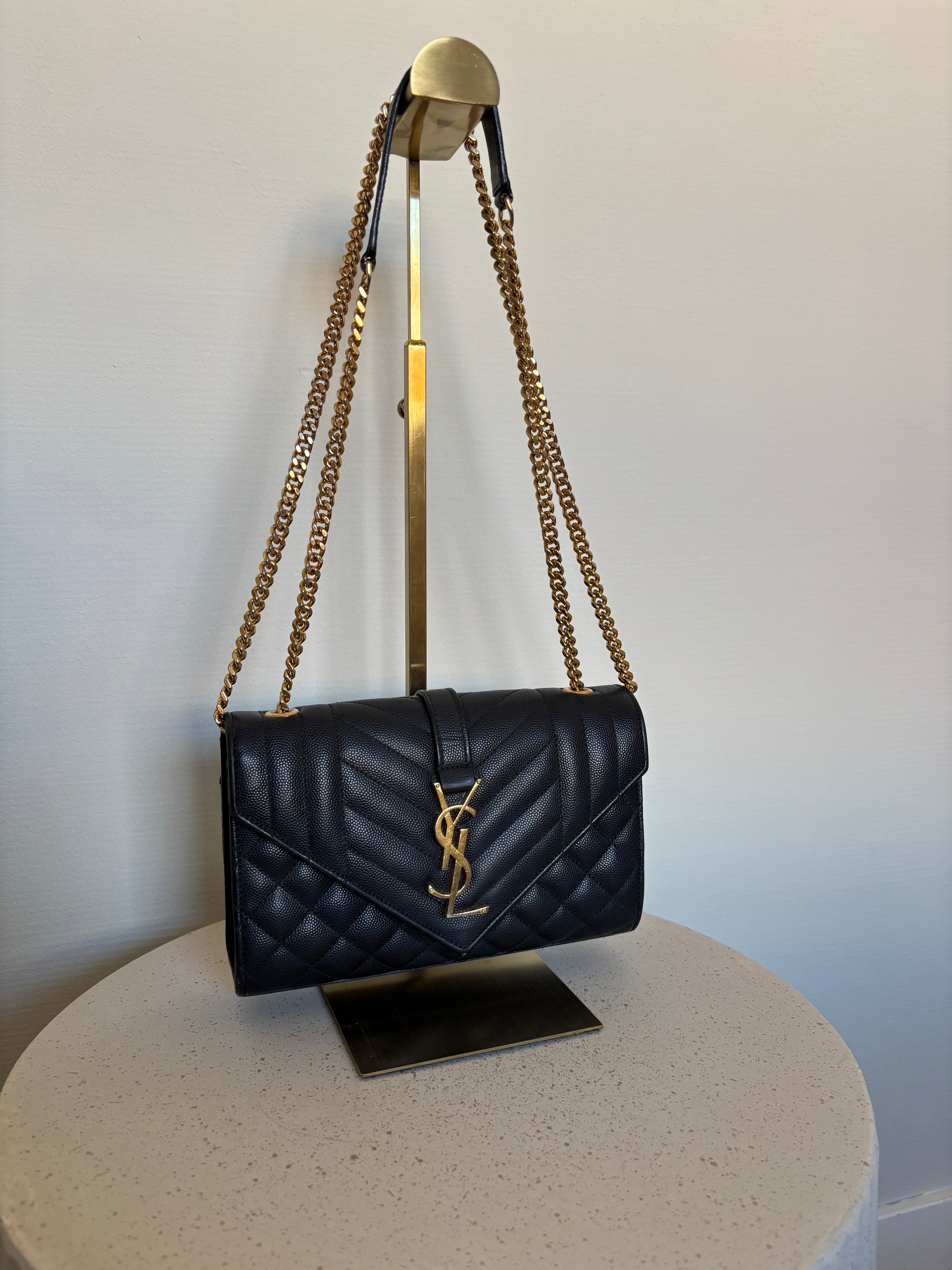 Saint Laurent Quilted Envelope Bag Small