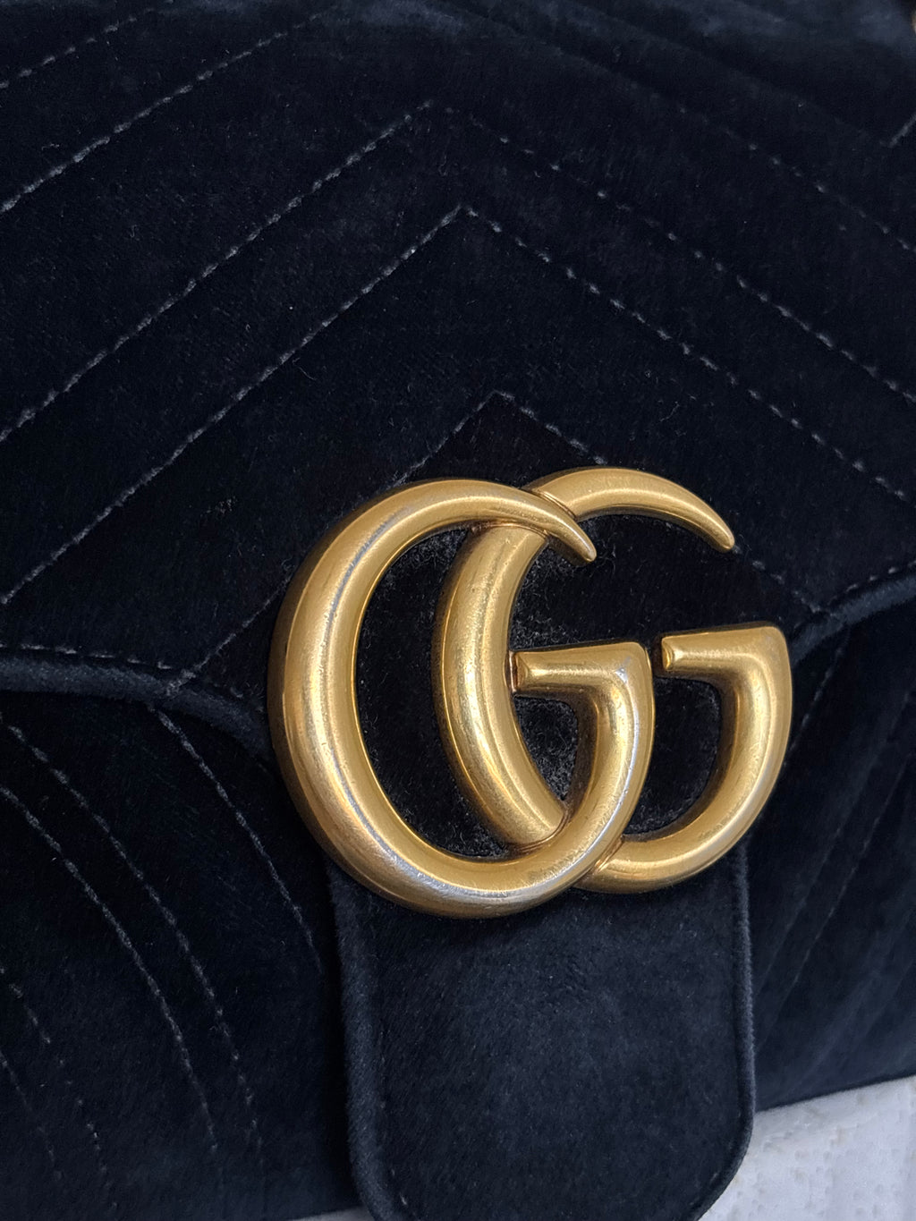 Gucci Velvet GG Marmont Medium
