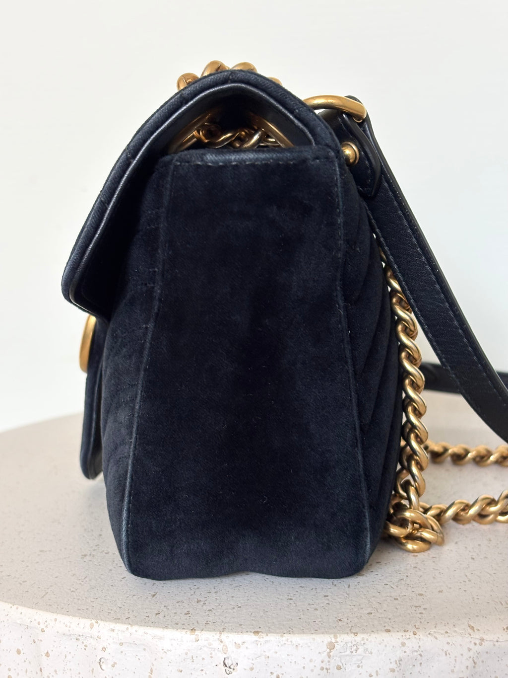 Gucci Velvet GG Marmont Medium