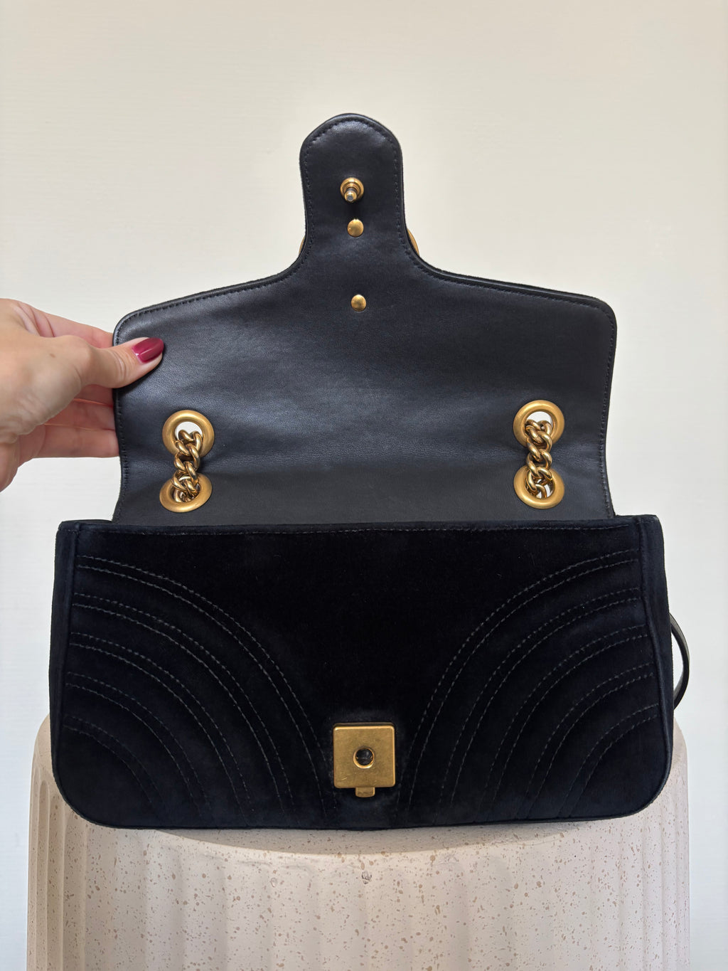 Gucci Velvet GG Marmont Medium