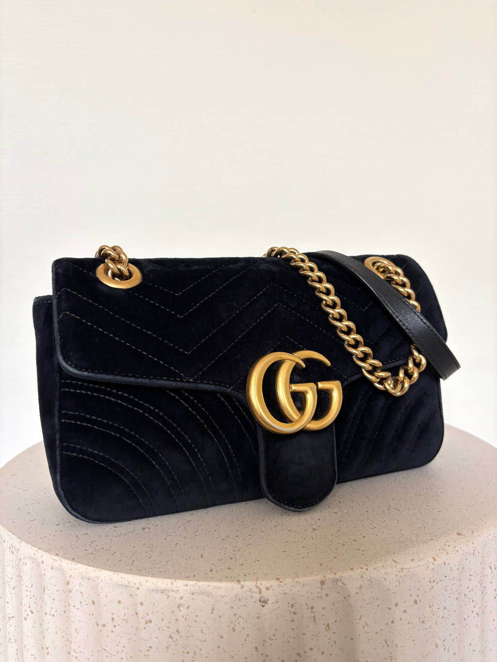 Gucci Velvet GG Marmont Medium