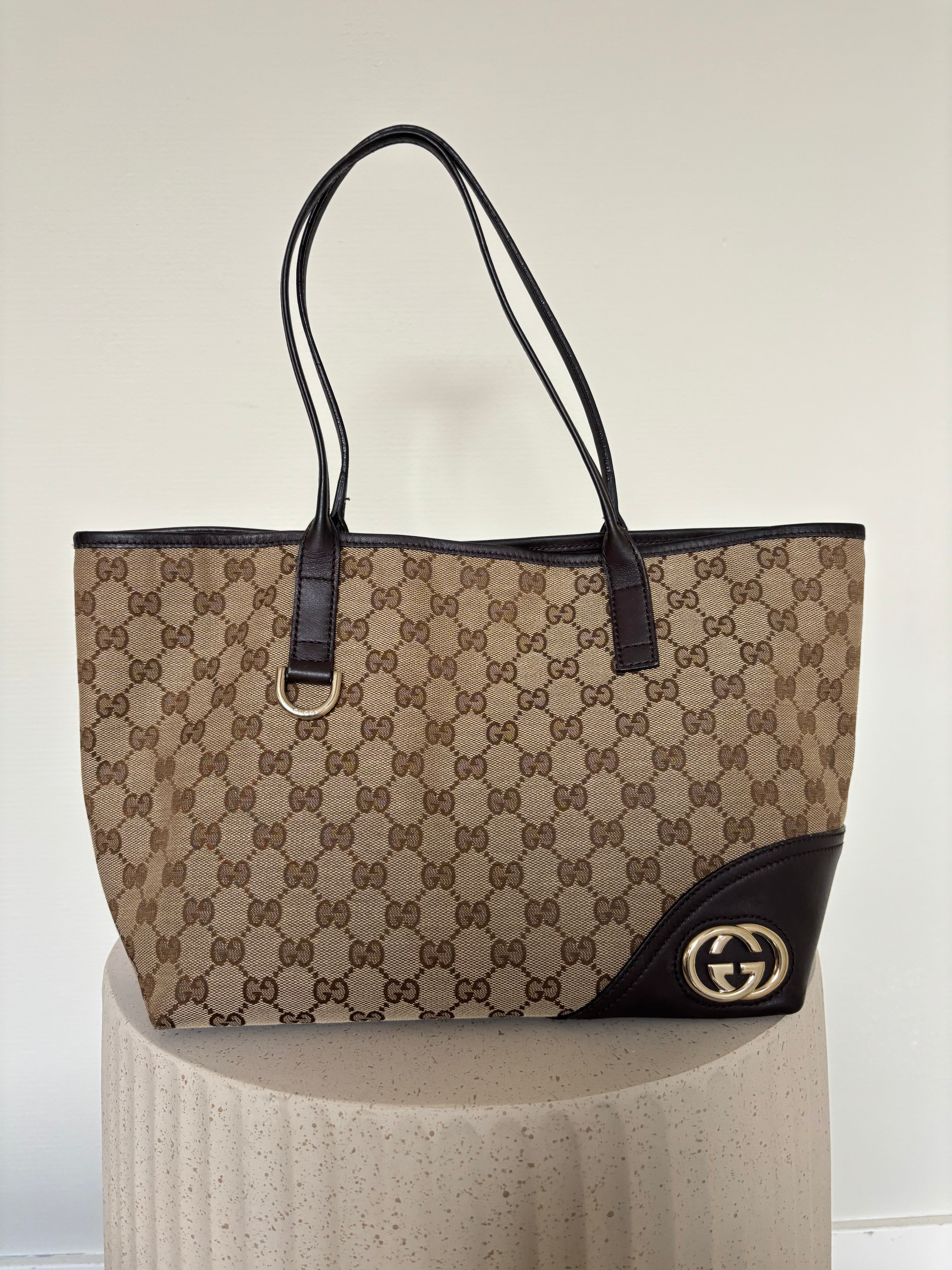 Gucci Britt Canvas Tote Bag