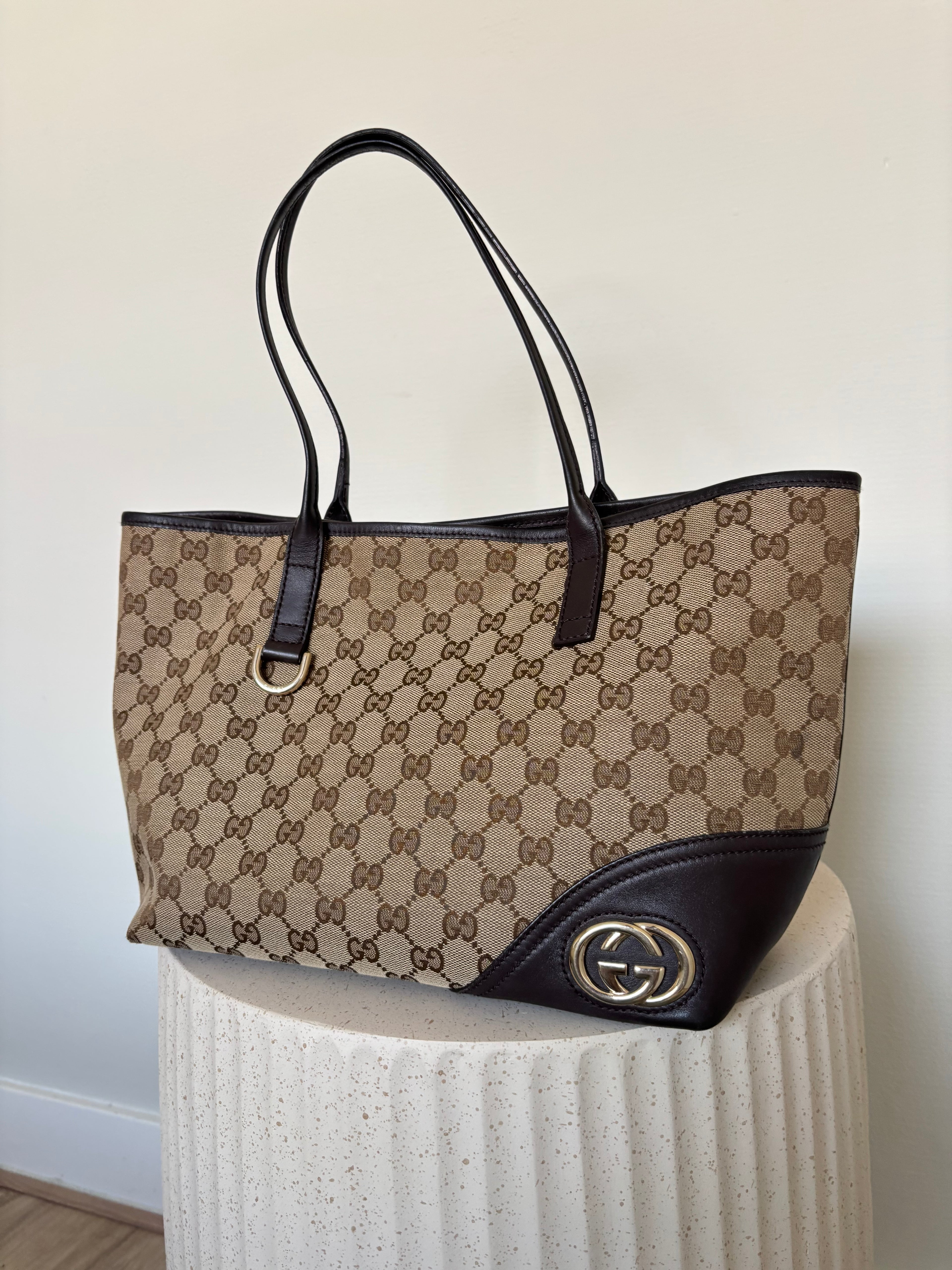 Gucci Britt Canvas Tote Bag