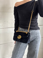 Gucci Velvet GG Marmont Medium
