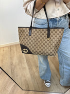 Gucci Britt Canvas Tote Bag