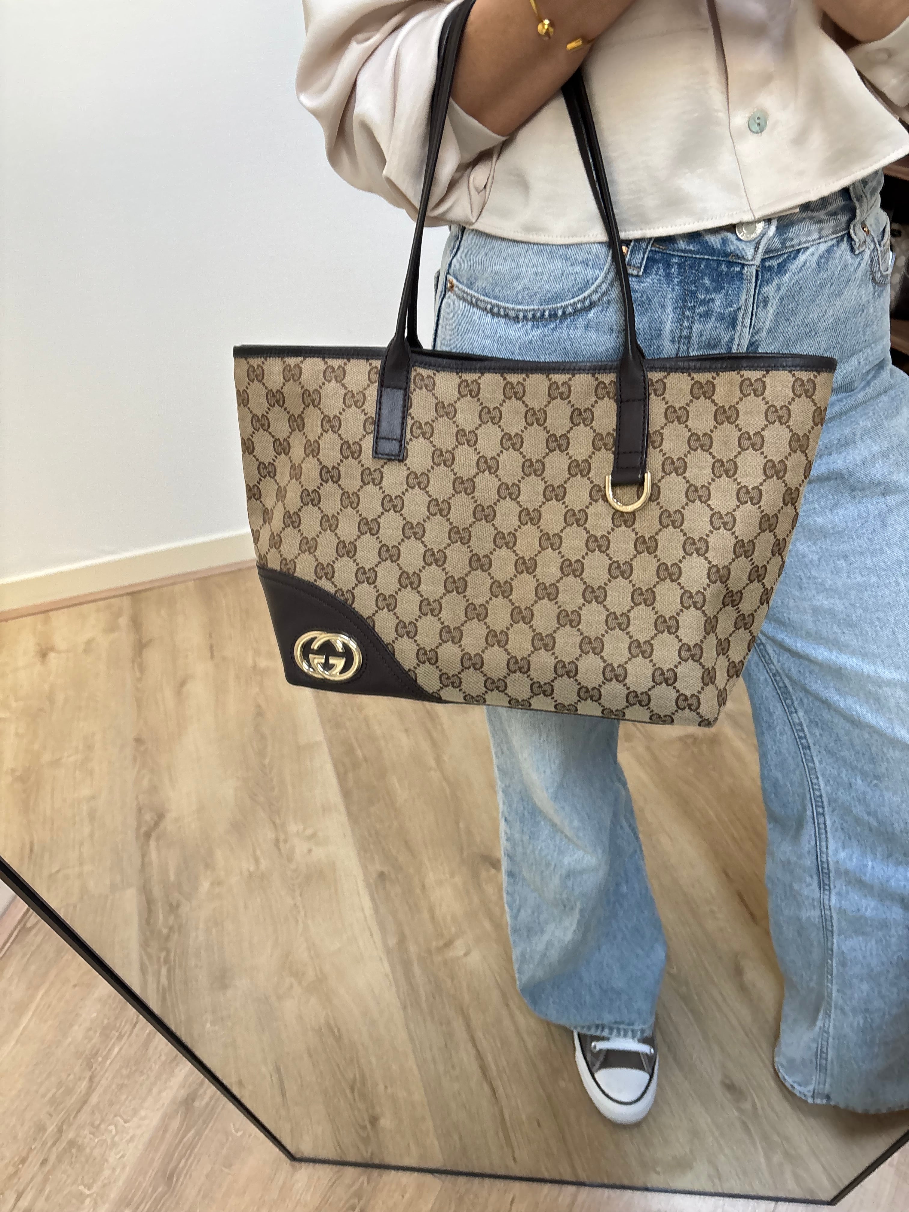 Gucci Britt Canvas Tote Bag