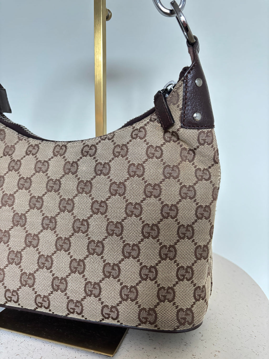 Gucci GG Canvas Lock Bag