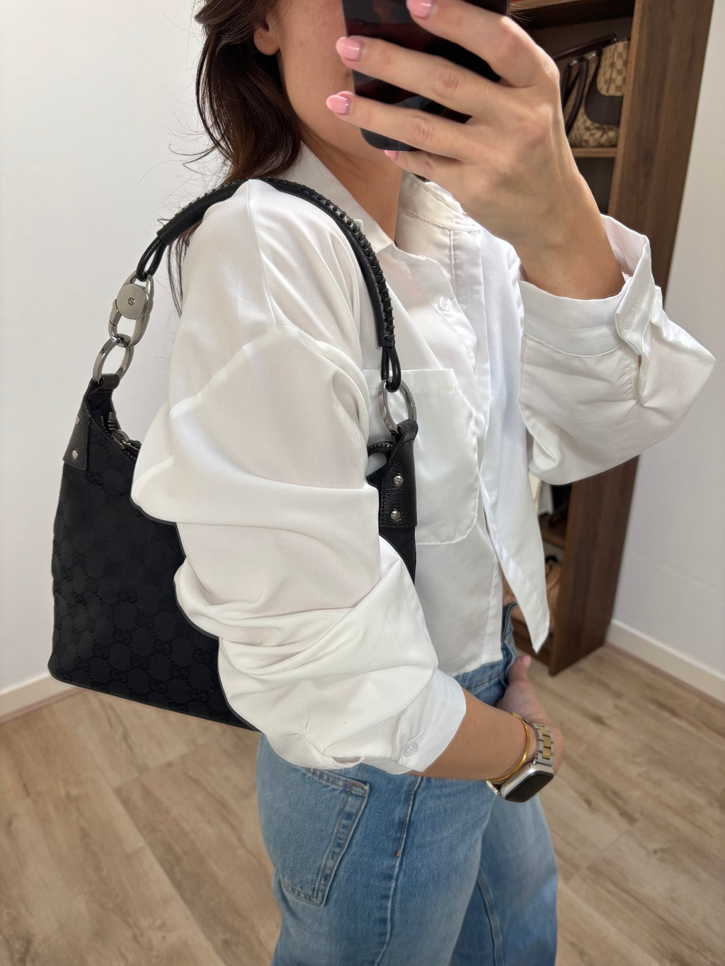 Gucci Canvas Lock Bag