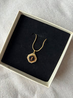 Saint Laurent Rhinestone Necklace Gold