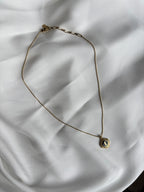 Saint Laurent Rhinestone Necklace Gold