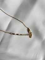 Saint Laurent Rhinestone Necklace Gold