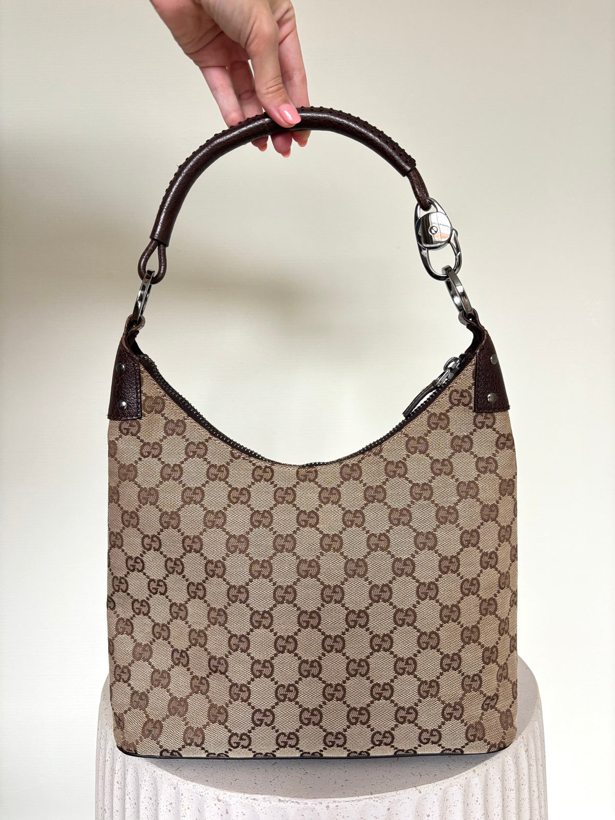 Gucci GG Canvas Lock Bag