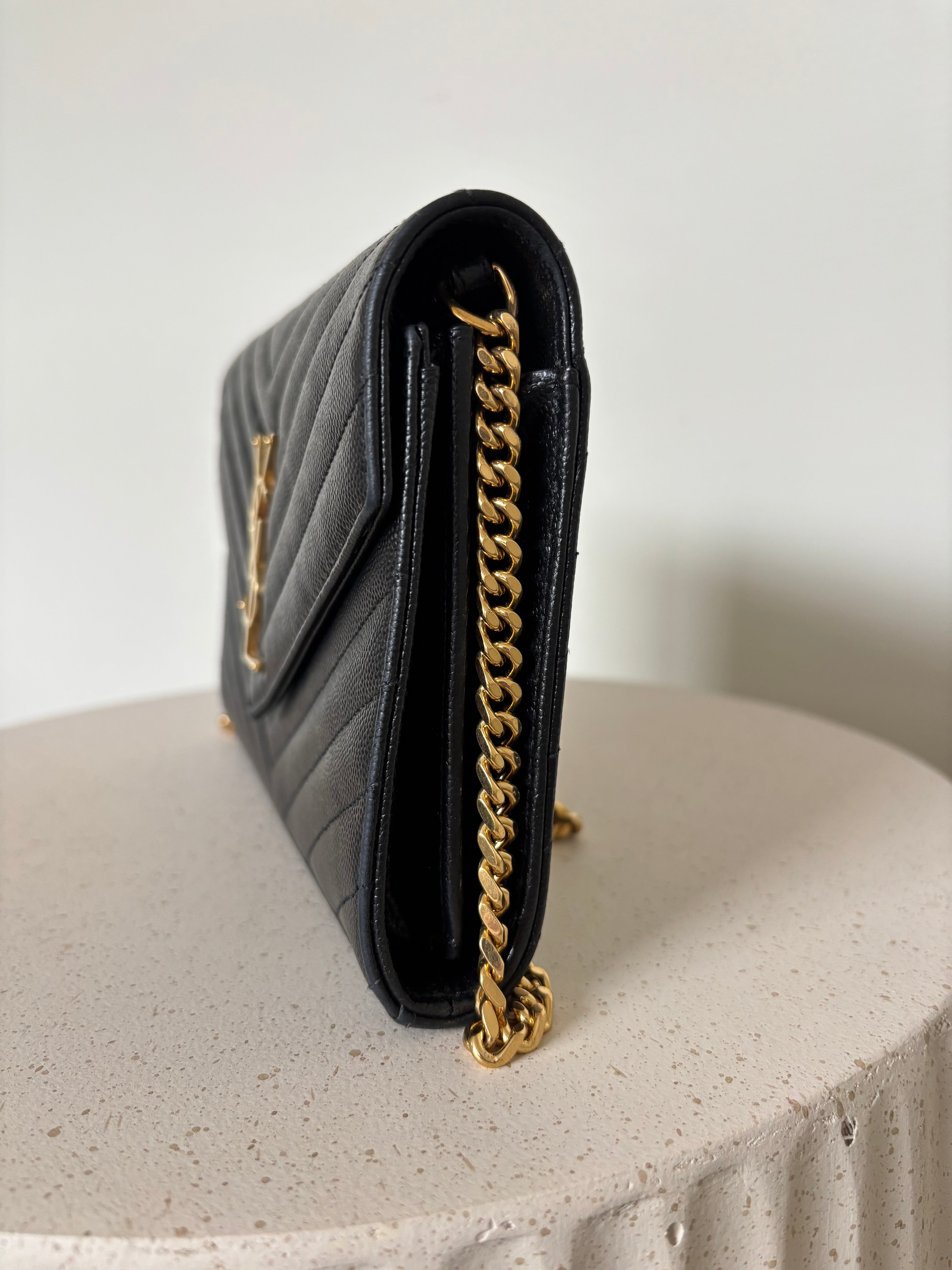 Saint Laurent Classic Cassandre Chain Wallet