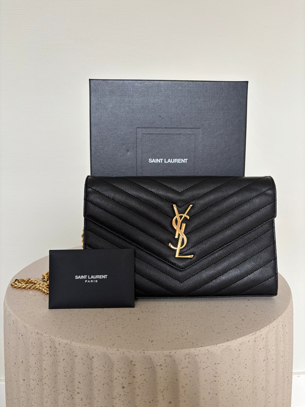 Saint Laurent Classic Cassandre Chain Wallet
