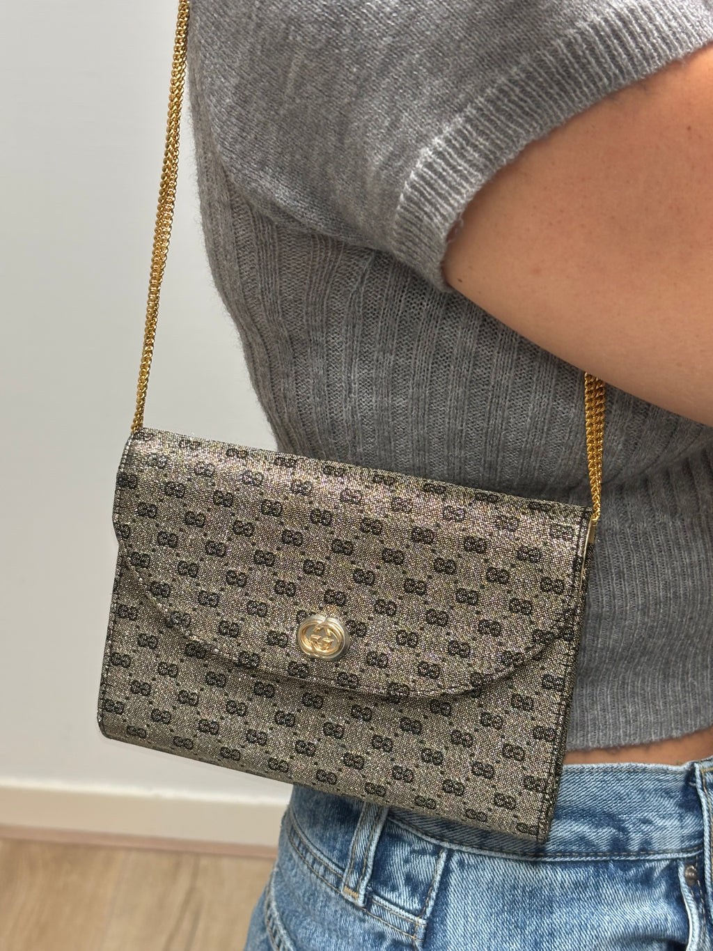 Gucci GG Supreme Glitter Bag