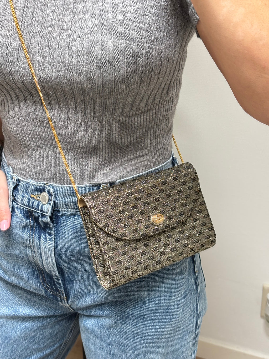 Gucci GG Supreme Glitter Bag