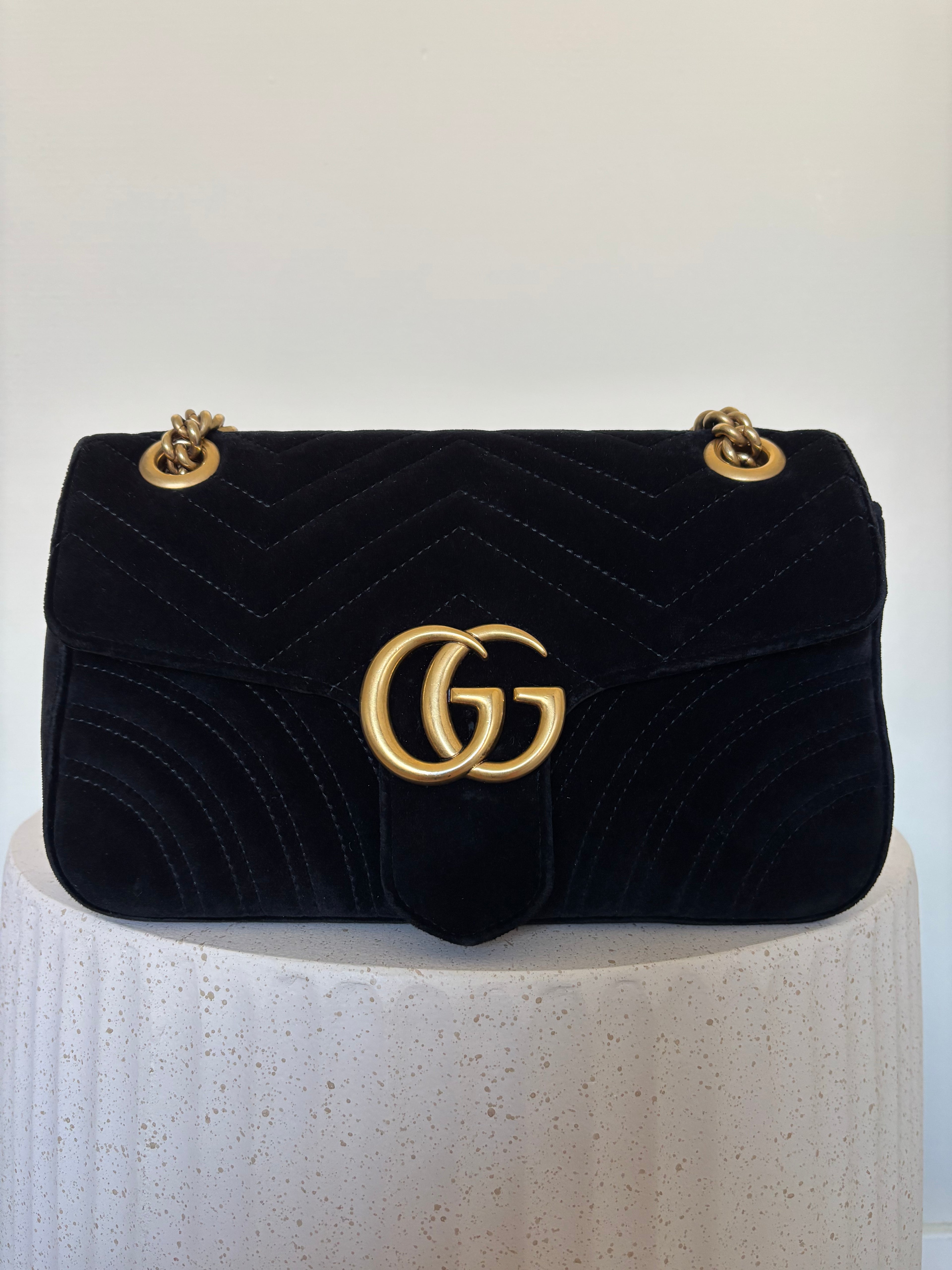 Gucci Velvet GG Marmont Medium