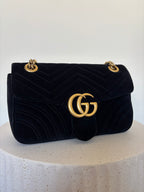 Gucci Velvet GG Marmont Medium