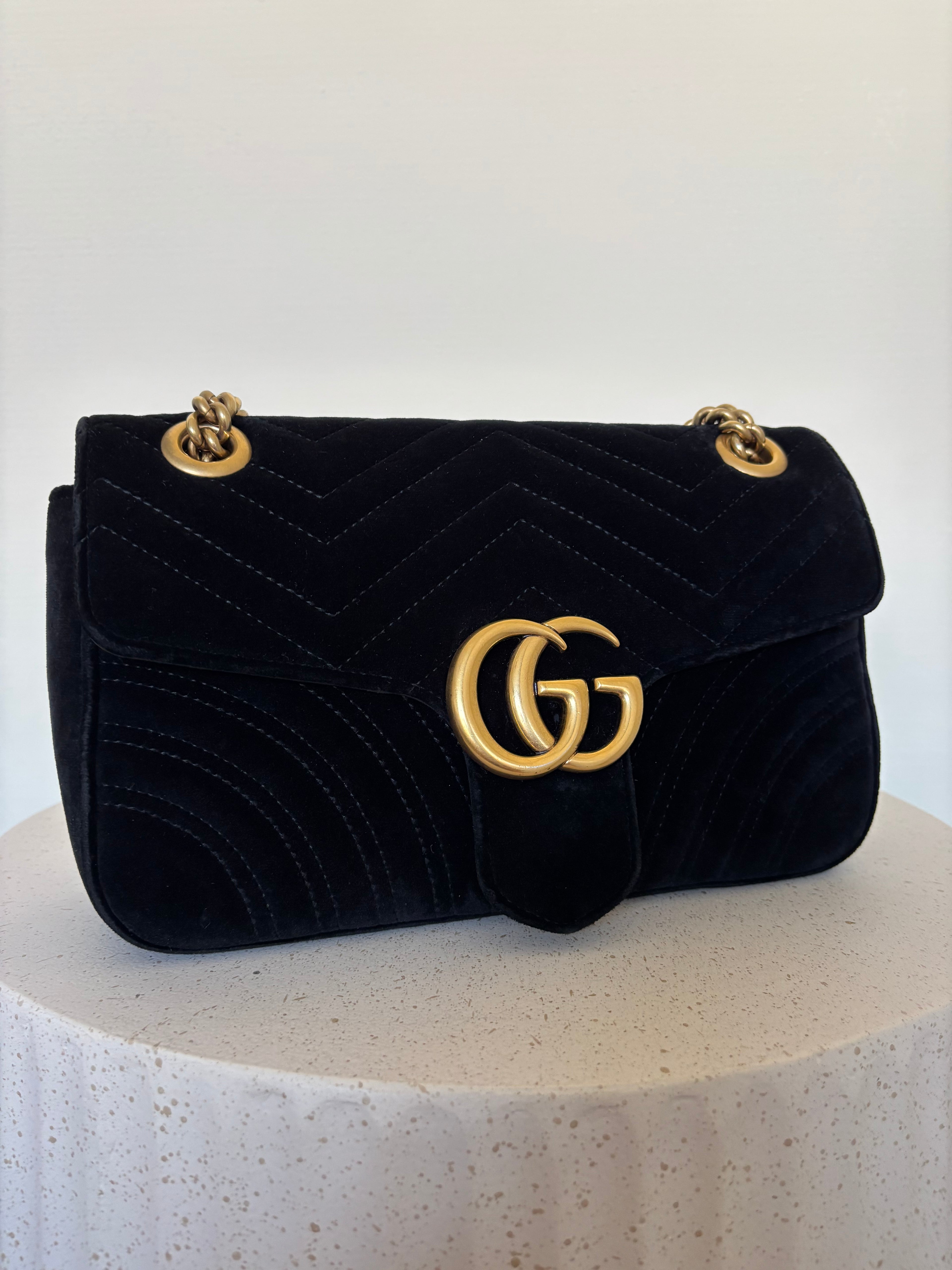 Gucci Velvet GG Marmont Medium