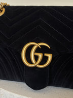 Gucci Velvet GG Marmont Medium