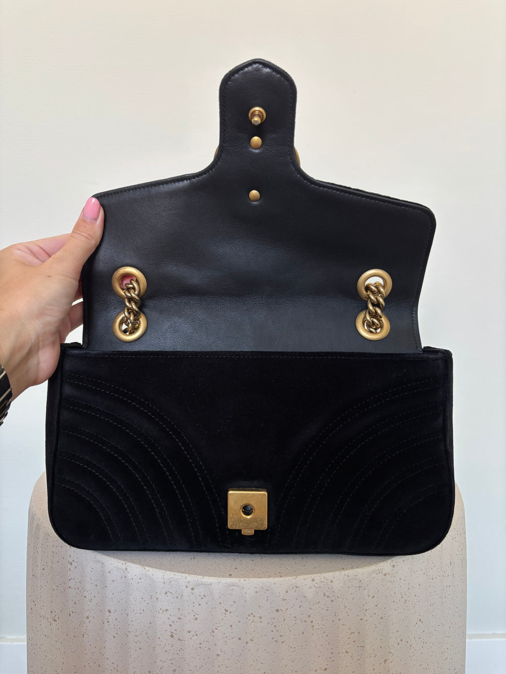 Gucci Velvet GG Marmont Medium
