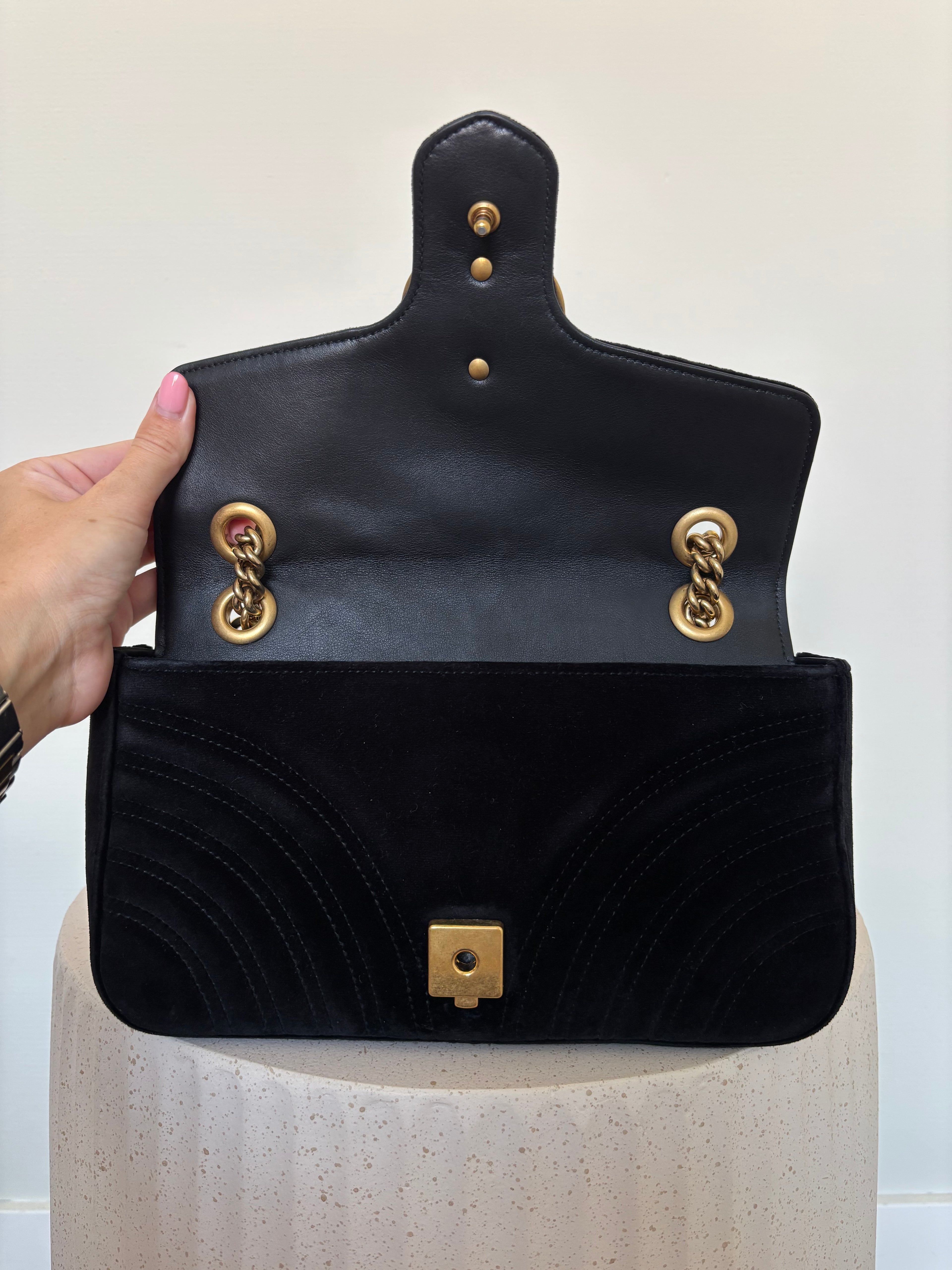 Gucci Velvet GG Marmont Medium